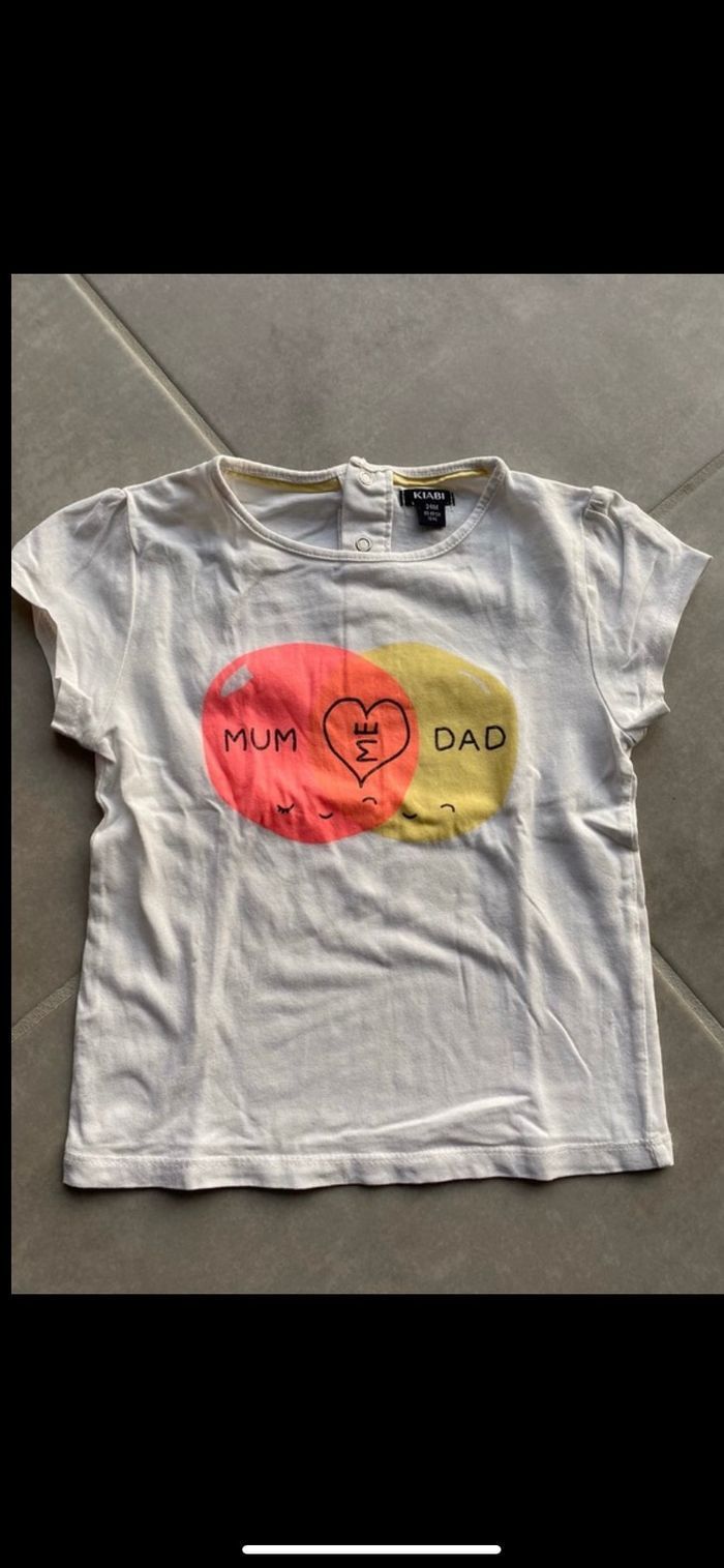 Tee shirt manches courtes Mum Dad 24 mois - photo numéro 2