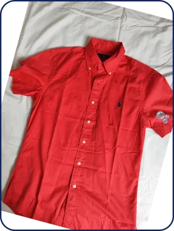 Chemise- homme- Ralph Lauren -rouge- S