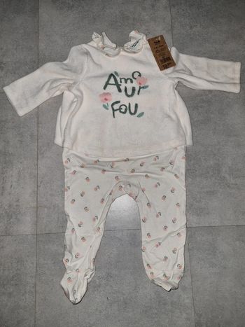 Tape a l'oeil -Dors bien blanc en velours et coton bio