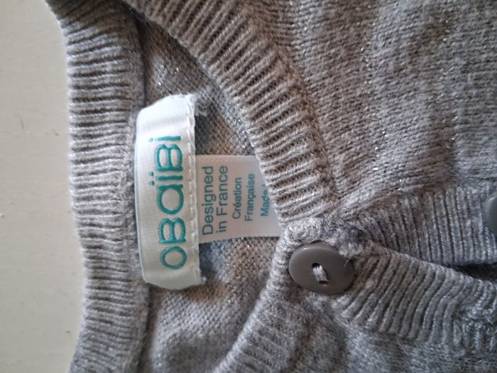 Robe grise et pailletée de marque Obaibi - photo numéro 3