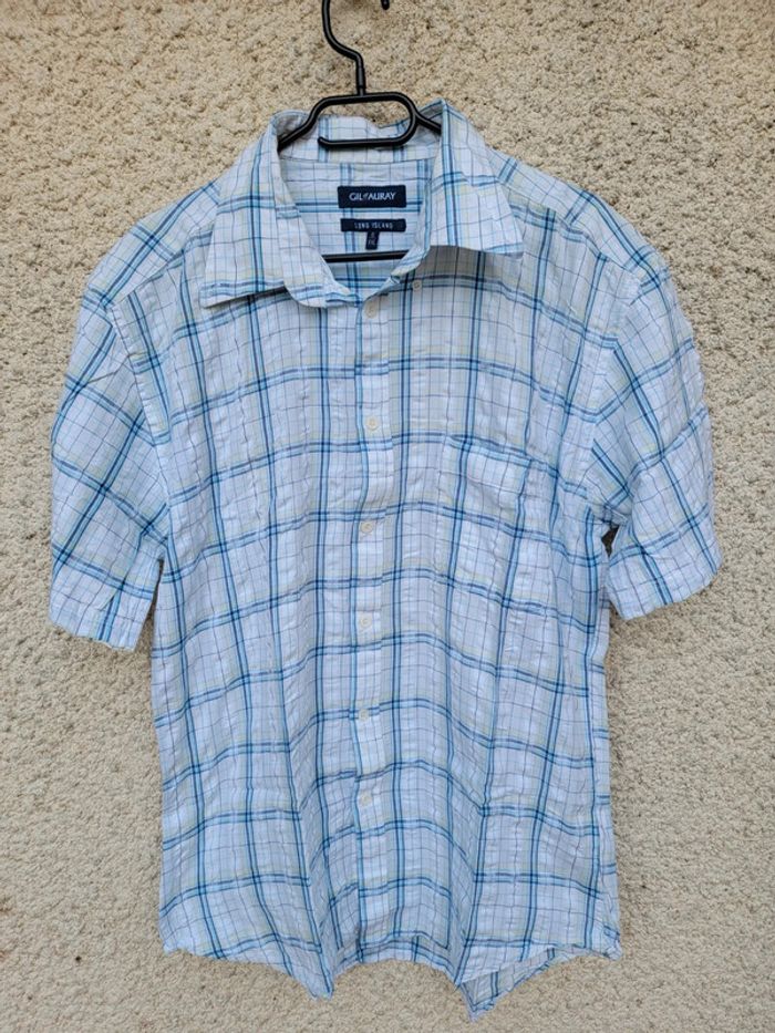 Chemise à carreaux d'été, manches courtes, vintage baggy oversize