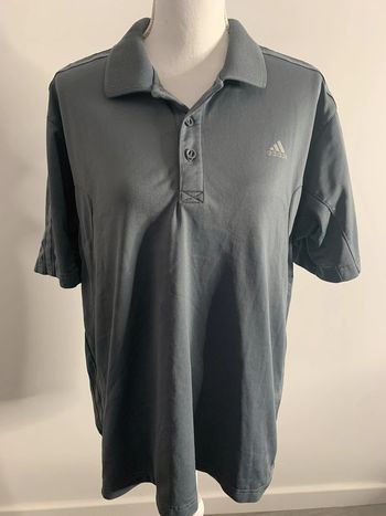 Polo gris satiné Adidas TXL