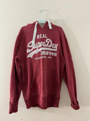 Sweat à capuche bordeaux