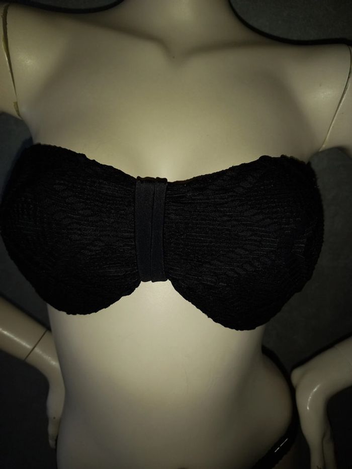 maillot de bain noir 2 pièces dentelle banana moon taille 42 - photo numéro 4