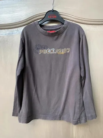 T-shirt manche longue marron 6 ans Tissaia