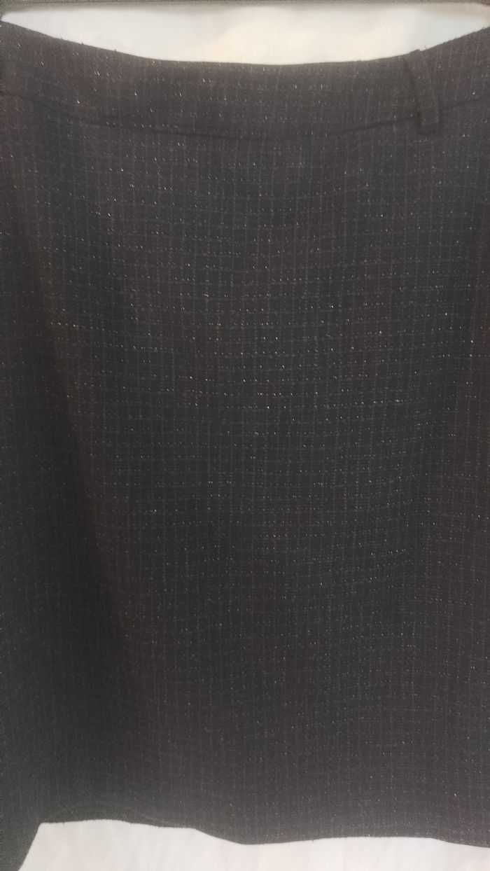 Jupe bleu foncé pailleté doré - photo numéro 3