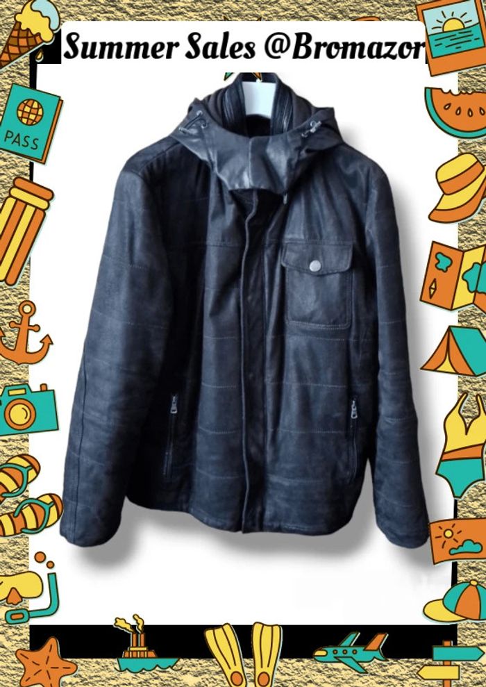 Blouson vintage en cuir Olly Gan taille XL