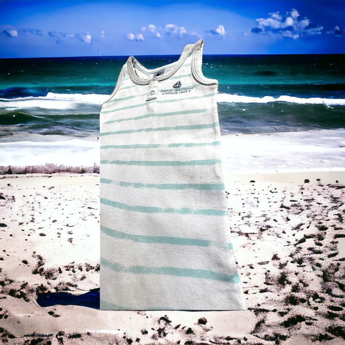 Barboteuse marinière menthe Petit Bateau 12 mois S (3€) - photo numéro 5