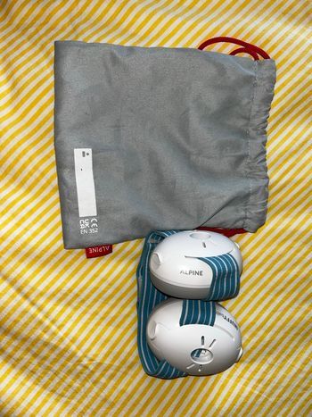 Pair de casques protection ouïe bébés Alpine bleu