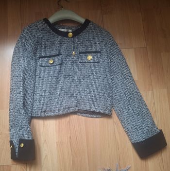 Veste jacquard marine neuve avec étiquette