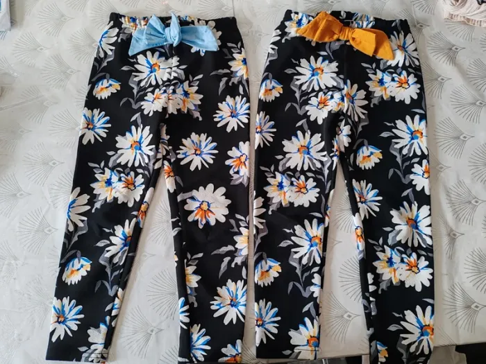 Lot 2 leggings fleuris 6 ans