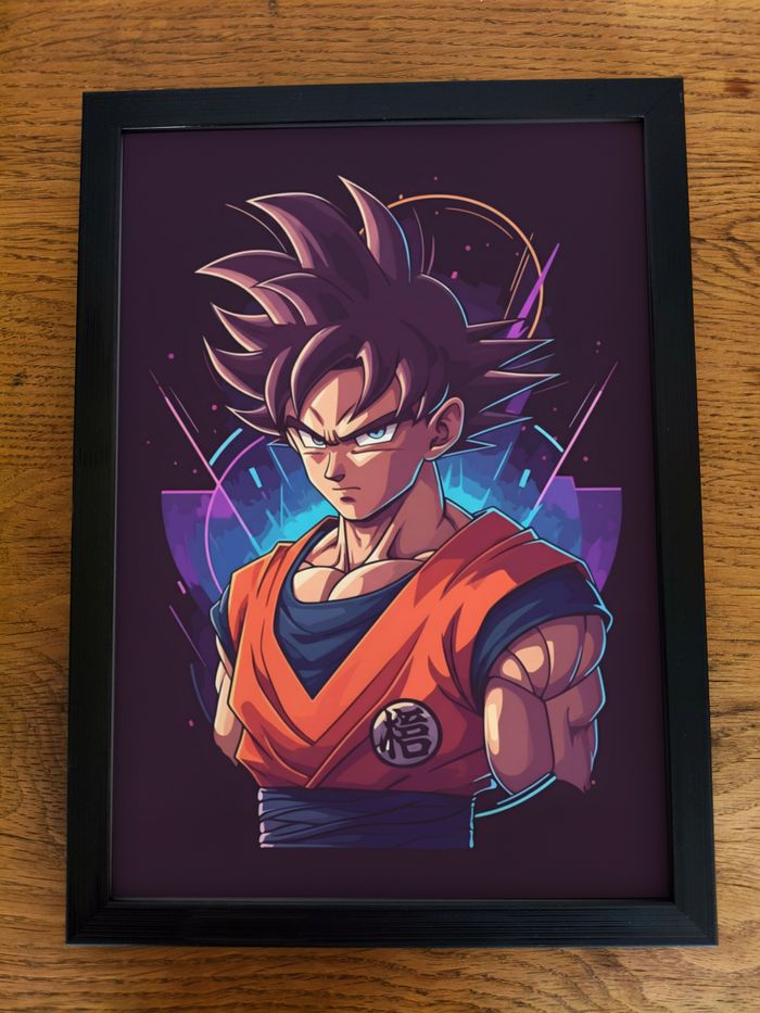 Affiche A4 manga guerrier – déco chambre ado / gamer - photo numéro 3