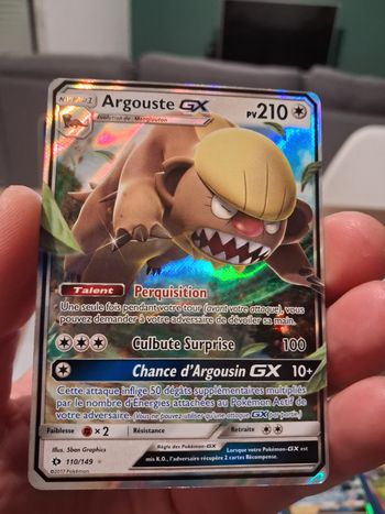 Carte Pokemon Argouste GX 110/149 Holographique