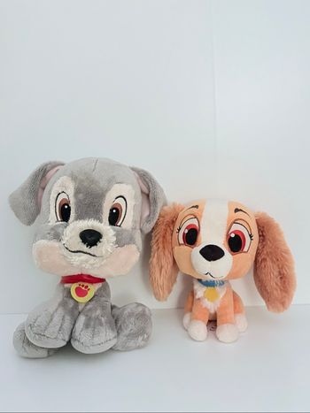 Lot peluches belle et le clochard