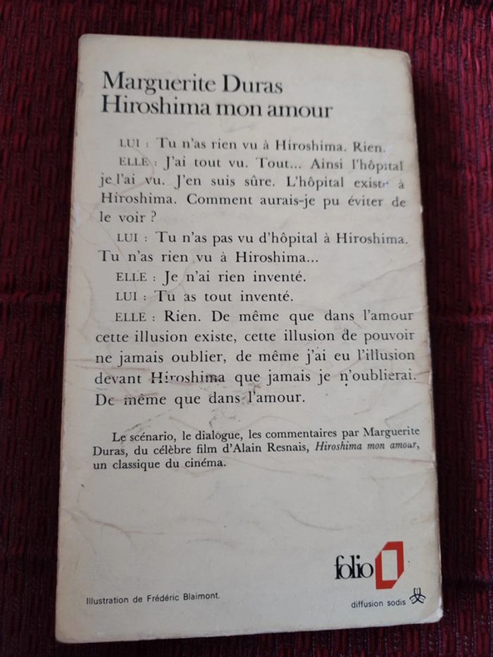 Livre "Hiroshima mon amour" - Marguerite Duras - photo numéro 2