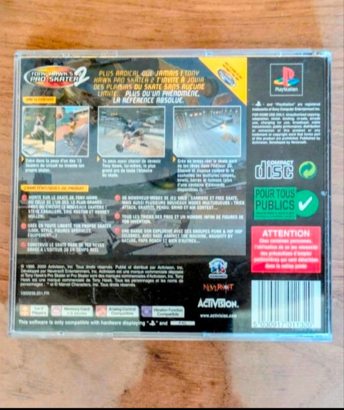 Jeu PS1 Tony Hawk's 2 - photo numéro 2