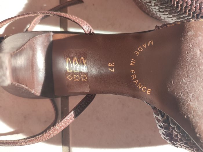 Chaussures ouvertes en cuir tressé - photo numéro 5