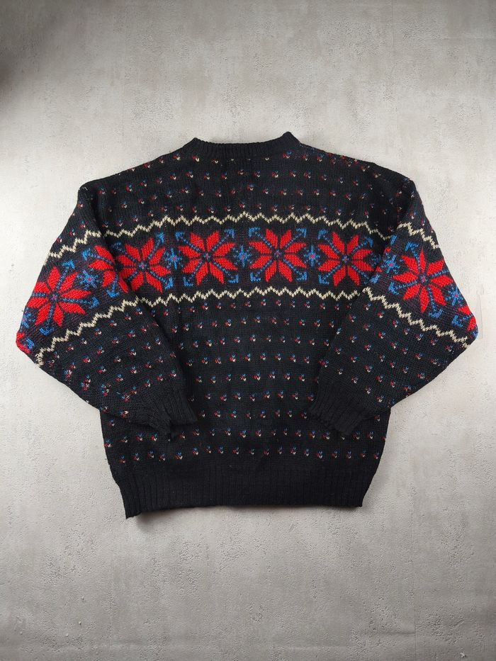 Cardigan Norlaender Sportswear Laine Made in Norway Vintage 80 90 Ethnique taille XL femme - photo numéro 4