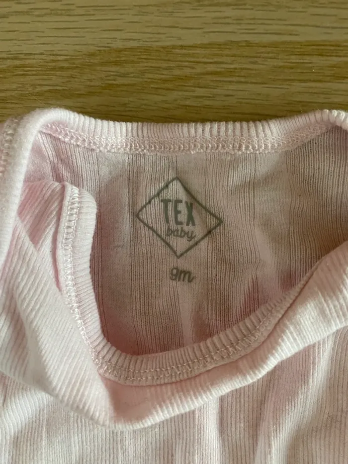 9 mois 71 cm body manches longues courtes petit bateau rose fille bébé collants - photo numéro 7