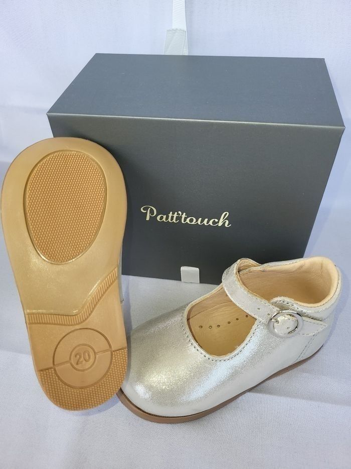 Chaussures fille en cuir crème Point 20  Made in France 🇨🇵 - photo numéro 2