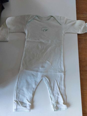 pyjama fin rayure vert