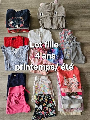 Lot vêtements fille 4 ans 