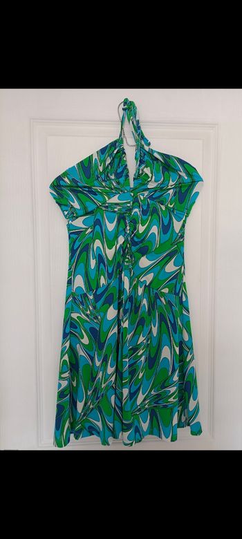 Robe Morgan psychédélique verte et bleue