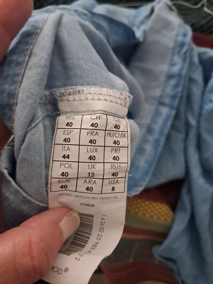 Blouse style jean - photo numéro 6