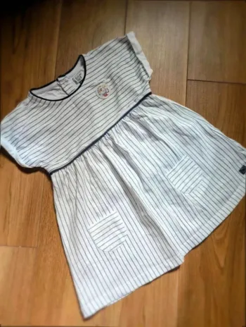Robe manches courtes marinière