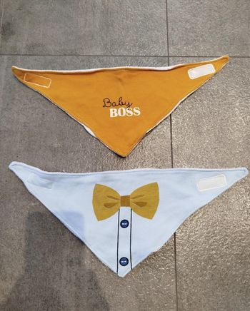 Lot de 2 bavoirs bandana