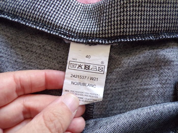 Pantalon pieds de poule noir blanc T40 - photo numéro 3