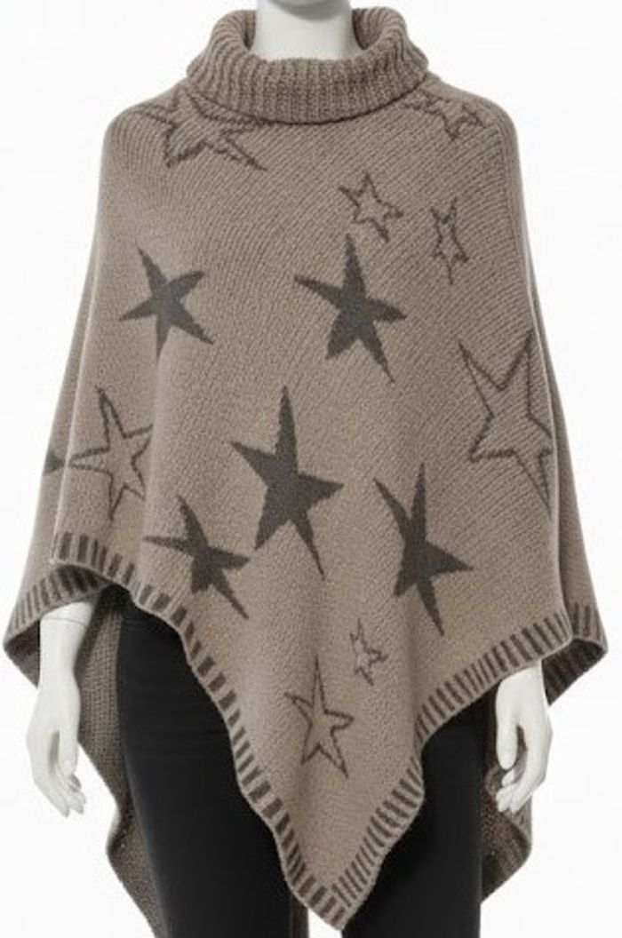 Poncho Étoilé Chic & Douillet - Parfait Pour L'Automne/Hiver ! - photo numéro 1