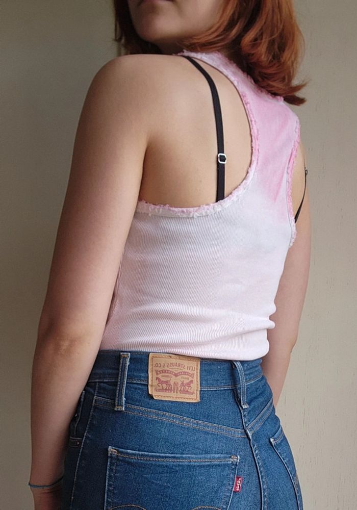 Débardeur rose tie and dye vintage y2k - photo numéro 2