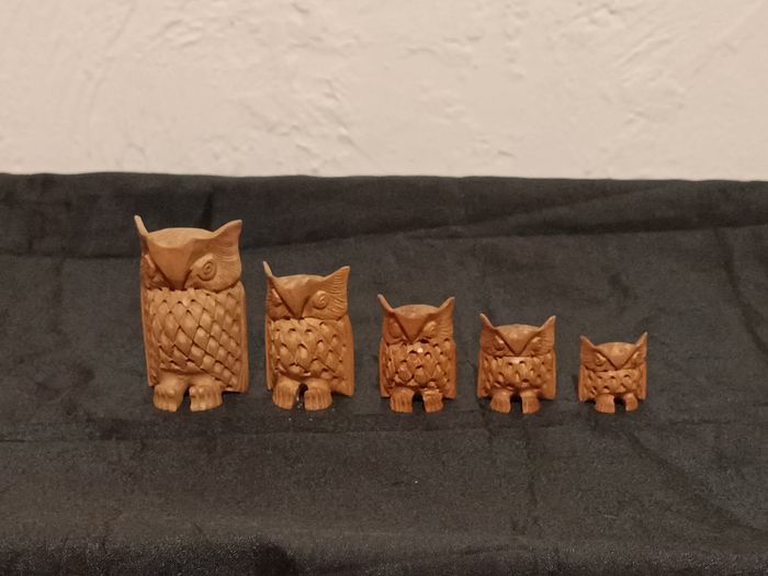 Collection chouette bois santal
