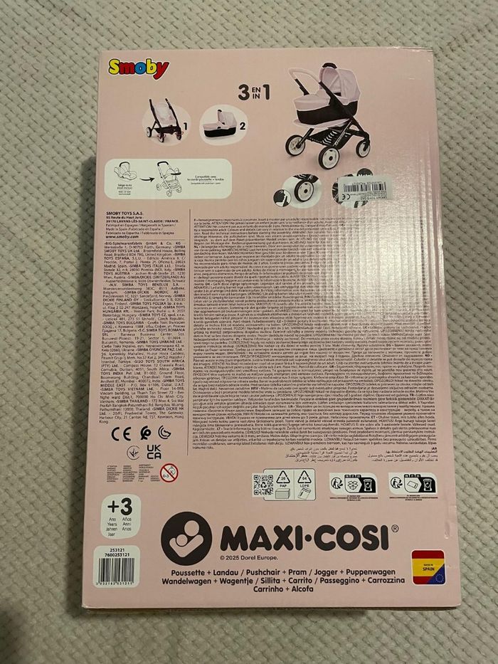 Poussette 3 en 1 rose neuve kamais deballes - photo numéro 2