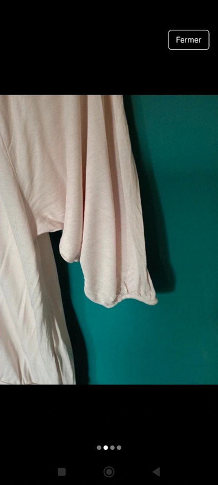 Tee shirt coton beige clair - photo numéro 2