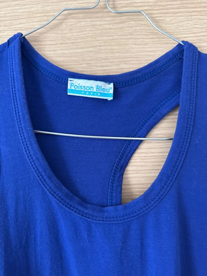 Haut bleu majorelle poisson bleu - photo numéro 2