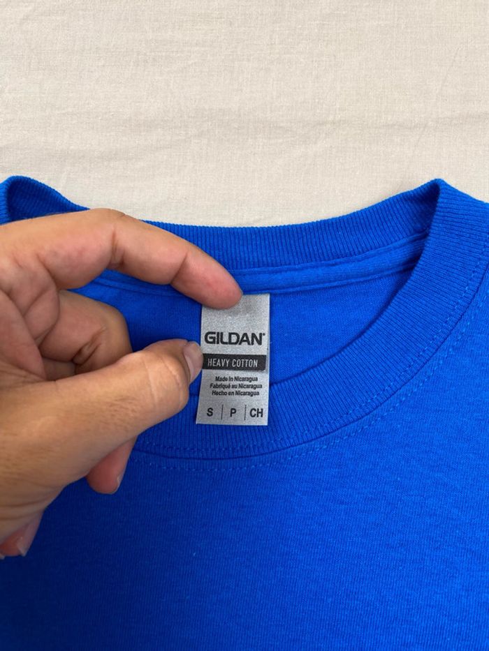 T-shirt imprimé sport USA, homme, été, bleu, S - photo numéro 4