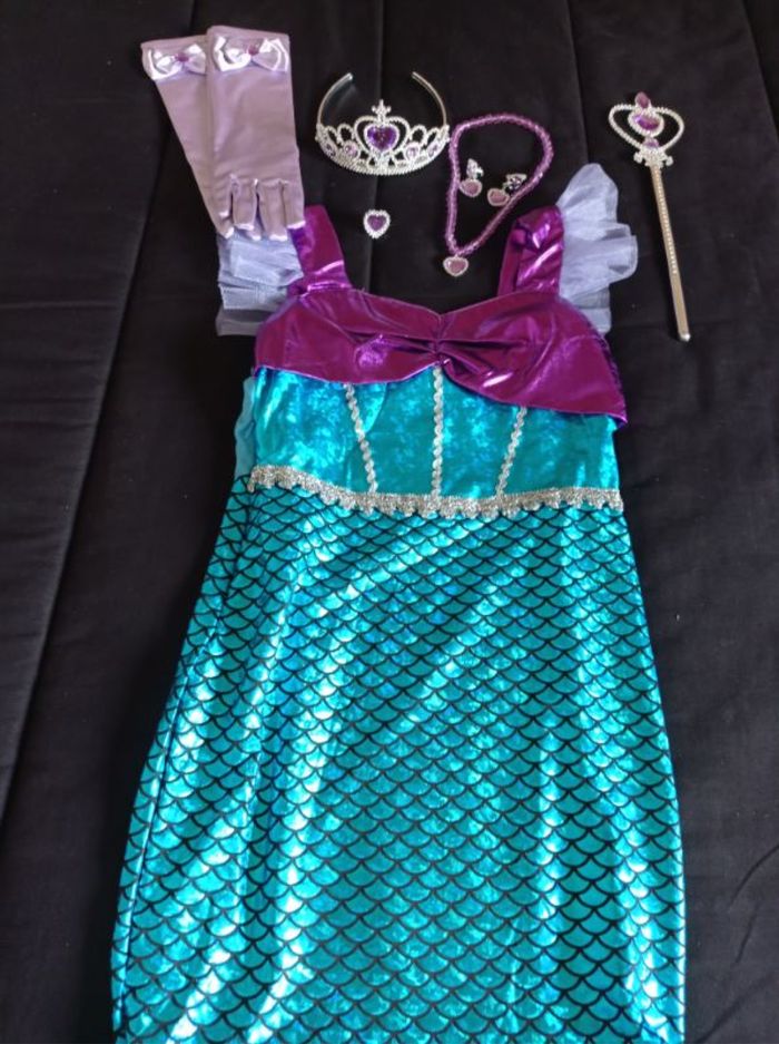 Déguisement sirène turquoise et accessoires 6ans - photo numéro 2