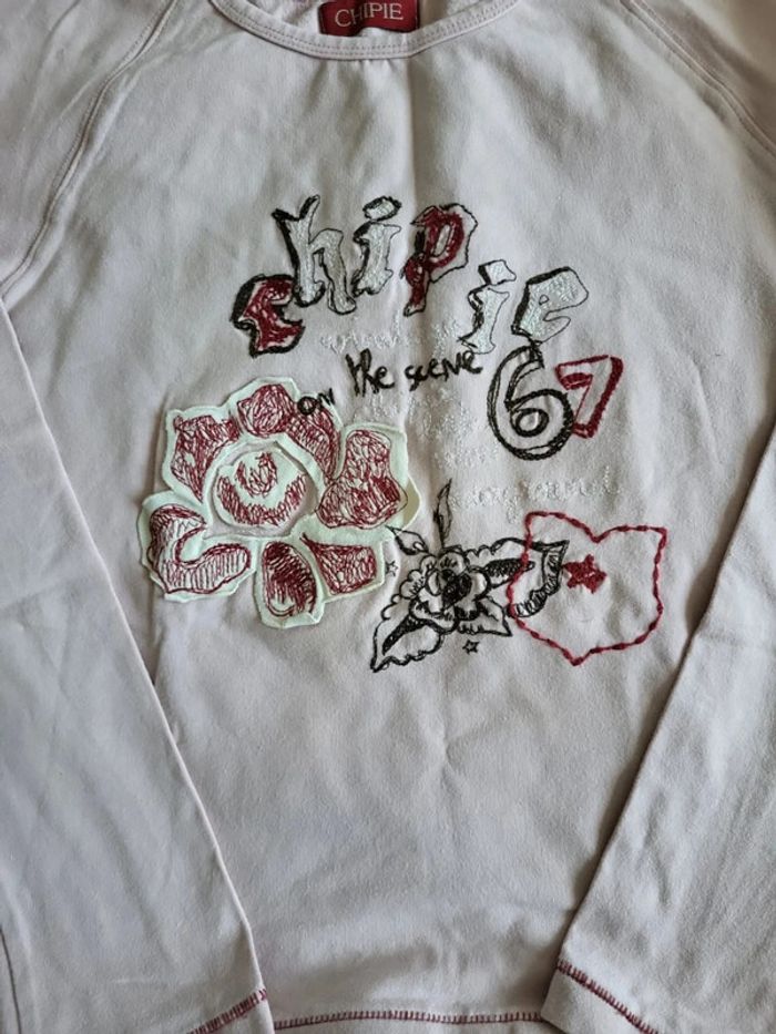 Tee shirt manches longues rose 12 ans Chipie - photo numéro 3