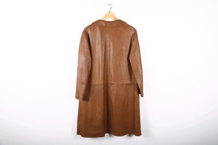 Trench vintage 80's en cuir (#240702) - photo numéro 2