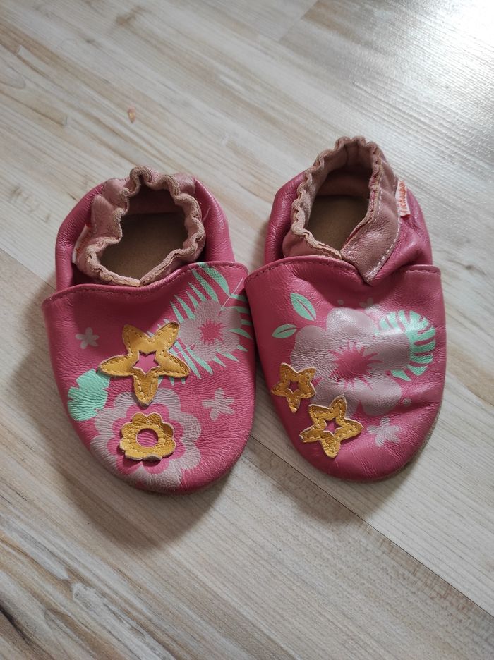 Chaussons en cuir fille 12-18 mois