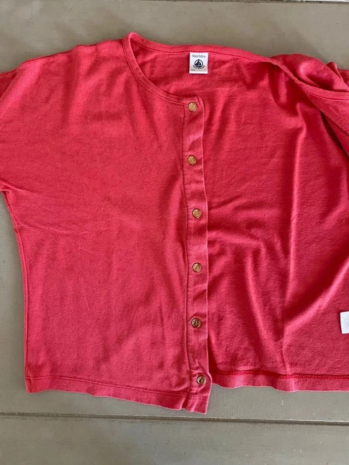 Cardigan corail Petit Bateau 10 ans en coton et lin - photo numéro 13