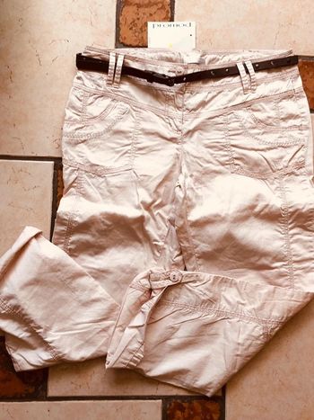 Pantalon 7/8 rose clair Promod neuf avec étiquette