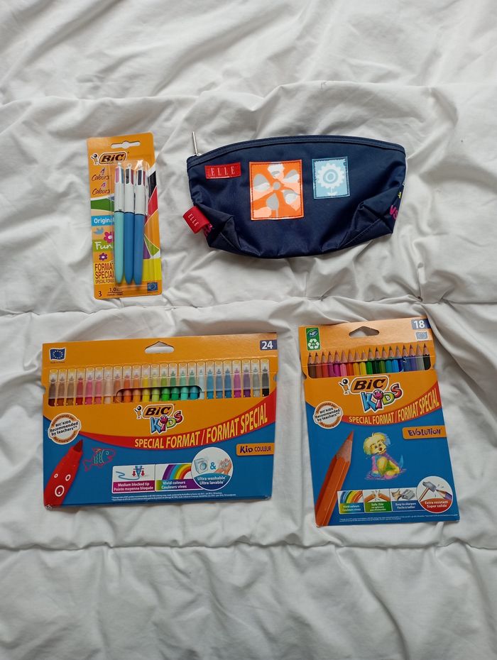 Lot 4 fournitures scolaires Bic 10€ neuf