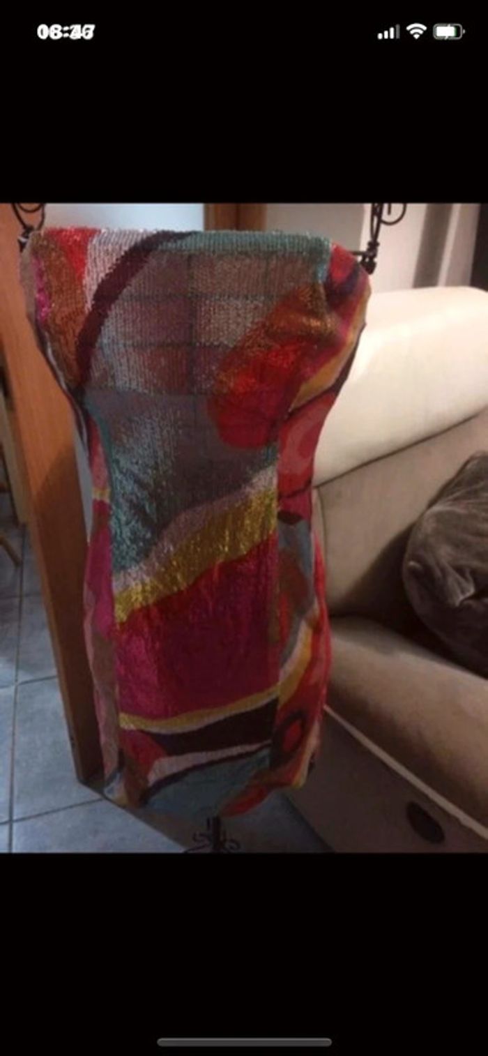 Robe bustier sequins paillettes taille 40/42