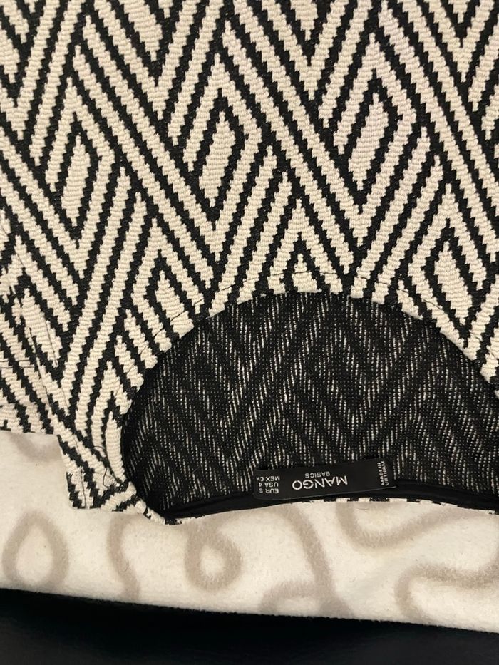 Robe Mango noir et blanc motif graphique femme - photo numéro 4