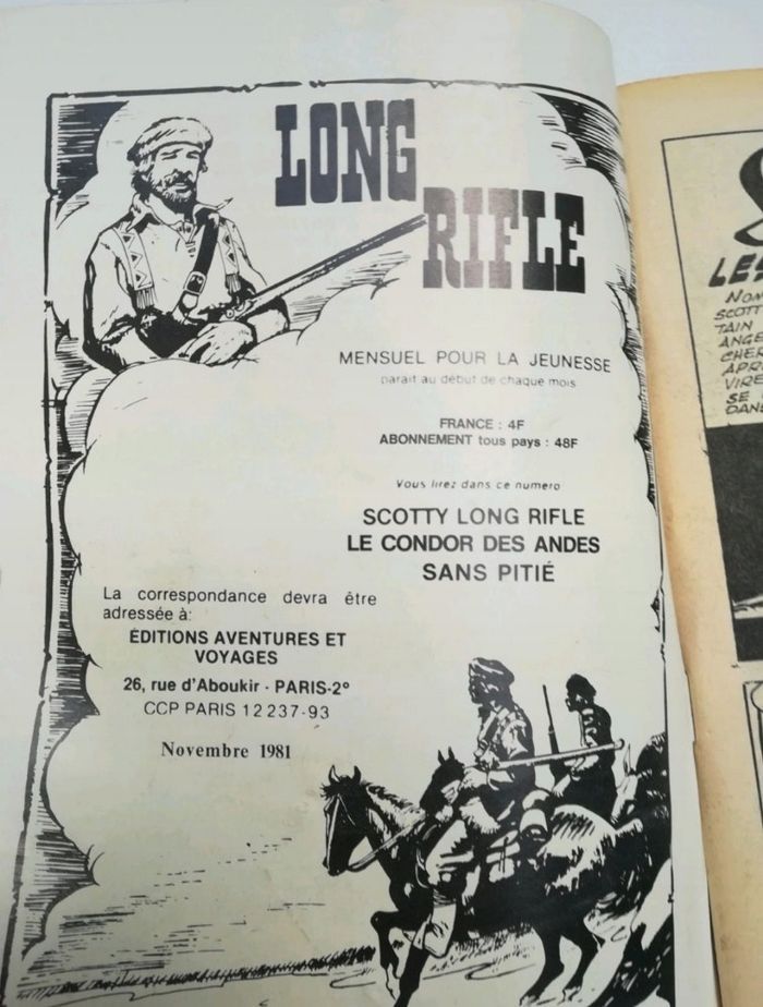 Bd Long Rifle n°46 de collection de 1981 - photo numéro 3