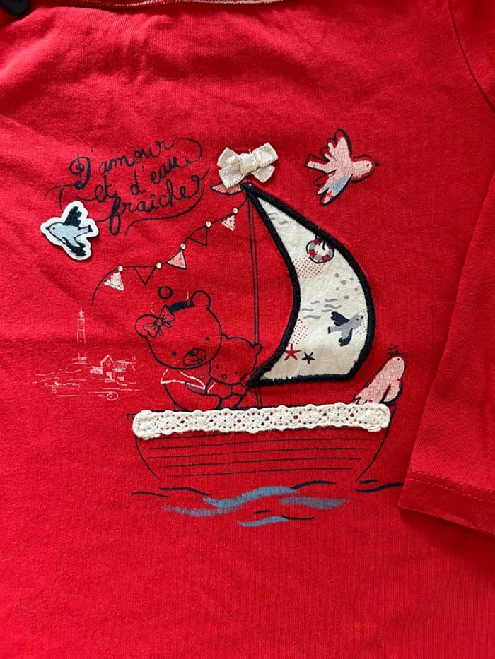 Très joli tee shirt manches longues 12 mois sergent major - photo numéro 2