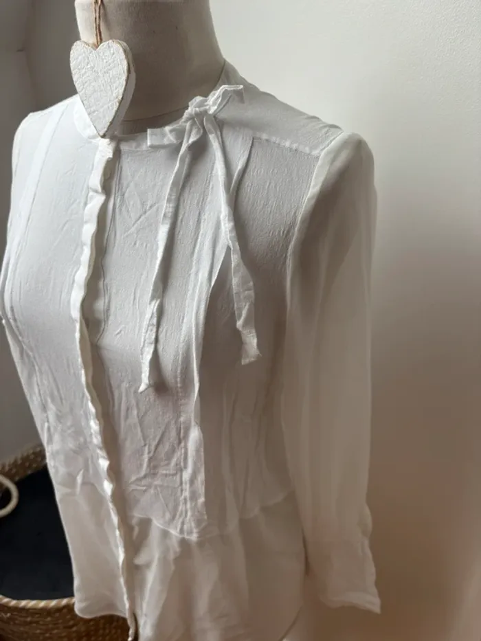 🤍 Blouse blanche Claudie Pierlot – T38 - photo numéro 5